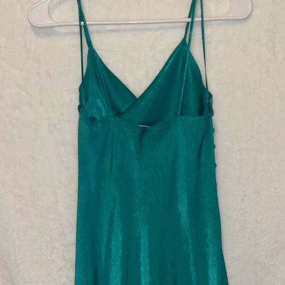 Zara Teal Maxi Dress with Spaghetti Straps - Picture 4 of 9